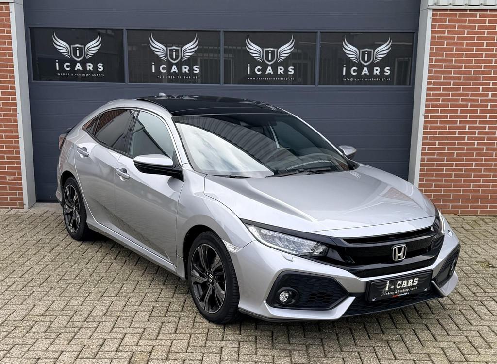 Honda Civic 1.0 i-VTEC Premium Pano Navi Leer, Gebruikt, 988 cc, Leder, Bedrijf