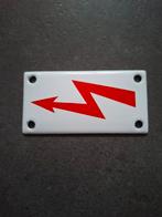 Hoogspanning emaille, Ophalen of Verzenden, Gebruikt, Reclamebord