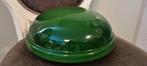 Antiek Groene glazen lampenkap voor plafondlamp, Ophalen of Verzenden