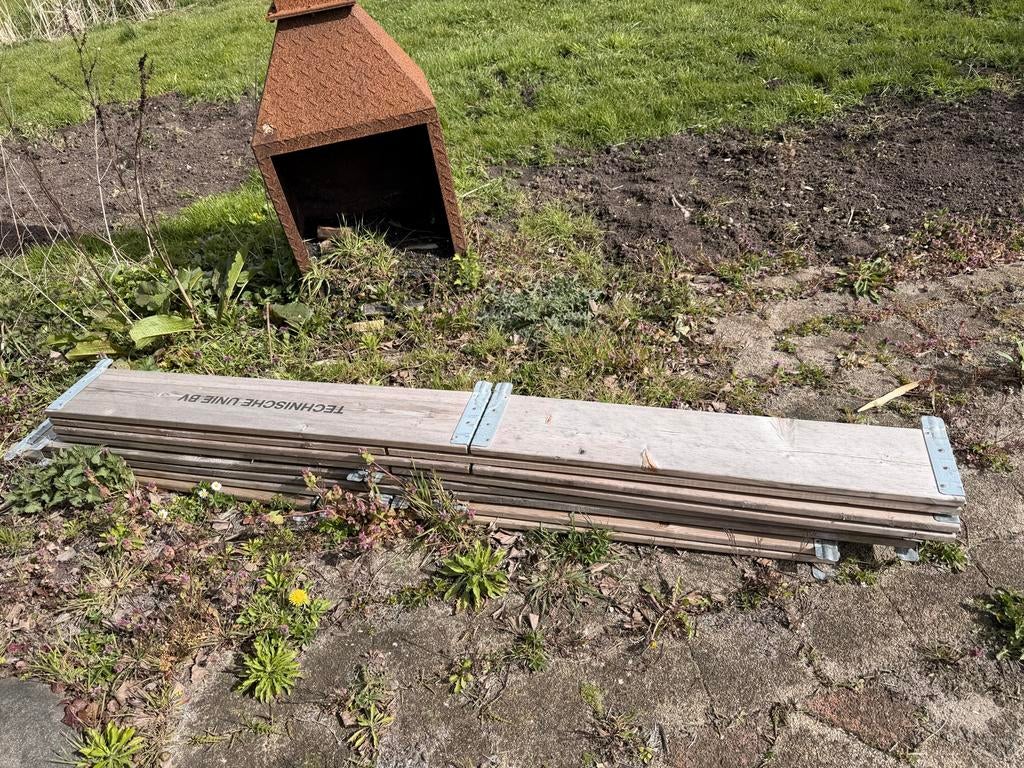 Palletranden voor moestuinbakken 1 bij 1, Tuin en Terras, Bloembakken en Plantenbakken, Ophalen, Gebruikt, 100 cm of meer, Vierkant