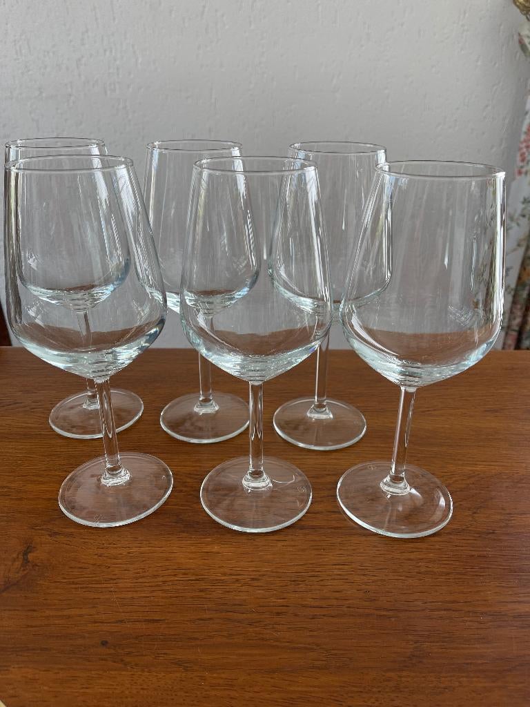 6 Kristal Wijnglazen Nieuw, Verzamelen, Glas en Borrelglaasjes, Ophalen of Verzenden, Nieuw, Bierglas