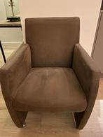 6 Bruine Eetkamerstoelen, Ophalen, Gebruikt, Bruin, Stof