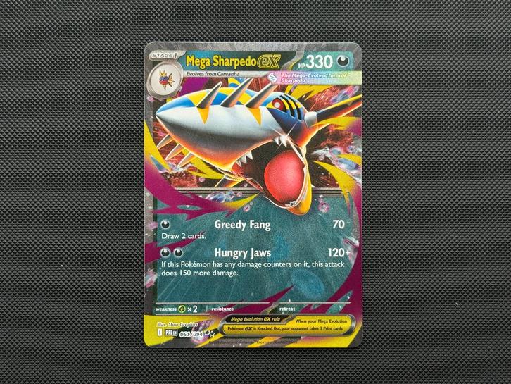 Mega Sharpedo ex — Phantasmal Flames 061(#2), Hobby en Vrije tijd, Verzamelkaartspellen | Pokémon, Nieuw, Losse kaart, Foil, Ophalen of Verzenden