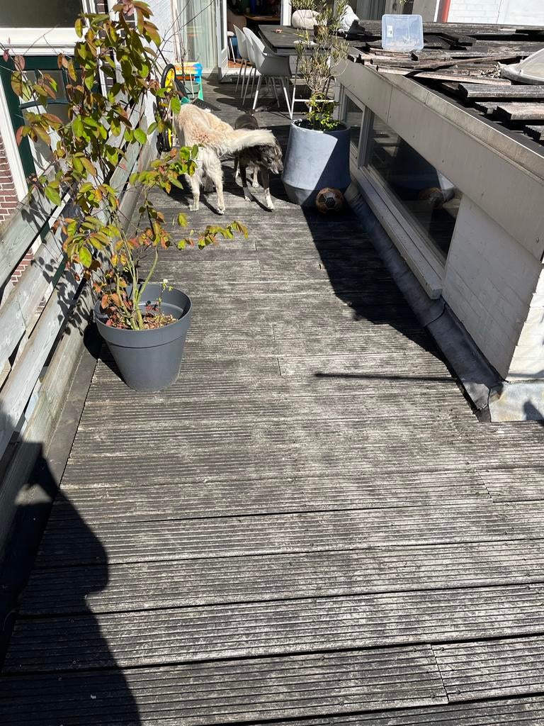 Gebruikte Vlonderplanken ruim 90m2, Tuin en Terras, Terrasdelen en Vlonders, Ophalen, Gebruikt, Hout