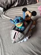 Disney spaarpot raket mickey en stitch, Ophalen of Verzenden, Mickey Mouse, Gebruikt, Beeldje of Figuurtje