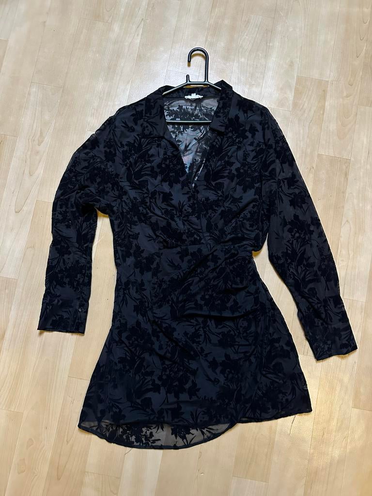 Zwarte kilky jurk met motief maat L, Zwart, Maat 42/44 (L), Nieuw, Ophalen of Verzenden