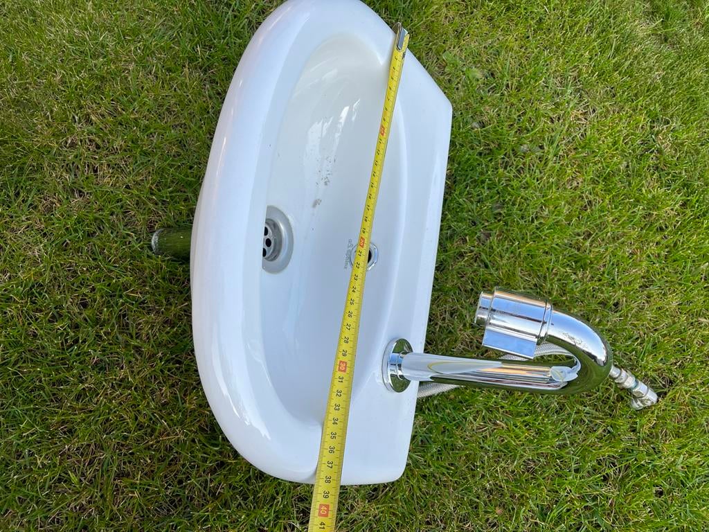 Wasbakje voor toiletruimte, Ophalen, Gebruikt, Chroom, Wastafel