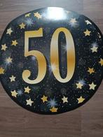 2x grote geplastificeerde borden 50 jaar, Abraham, Sarah, Ophalen, Zo goed als nieuw, Versiering, Abraham of Sarah