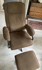Relax fauteuil met hocker, Huis en Inrichting, Fauteuils, Ophalen, Gebruikt, 75 tot 100 cm, Metaal
