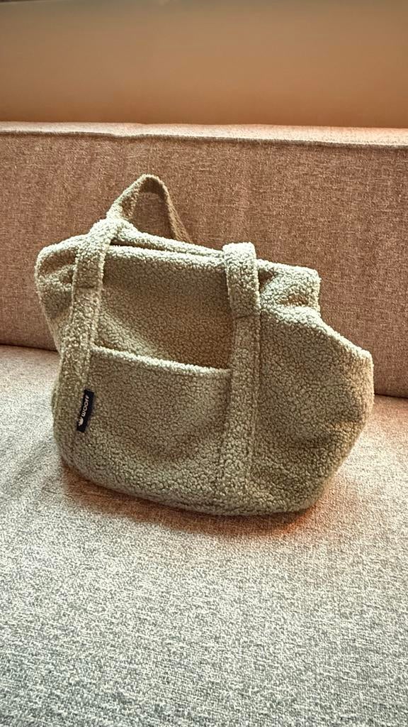 Wooff hondendraagtas teddy olijfgroen, Dieren en Toebehoren, Ophalen of Verzenden, Zo goed als nieuw