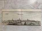 Gezicht op Middelburg, Caspar Merian, 1654-1686, afm.36x13cm, Ophalen of Verzenden