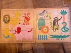 2 houten puzzels, Kinderen en Baby's, Speelgoed | Kinderpuzzels, Ophalen of Verzenden, Minder dan 10 stukjes, Zo goed als nieuw