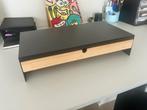 Monitor standaard IKEA zwart hout met lade, Tuin en Terras, Ophalen, Zo goed als nieuw, Hout