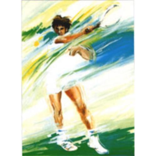 5 lithos " Tennis  " van 5 kunstenaars , samen € 50, Sport en Fitness, Tennis, Nieuw, Overige merken, Ophalen of Verzenden
