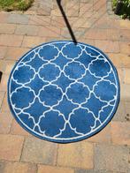 Vloerkleed rond 120 cm buiten & binnen, Ophalen, Blauw, Rond, Zo goed als nieuw