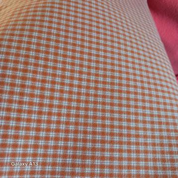 Bruine Ruit Rekbare Stof - 200x150cm beschikbaar voor biedingen