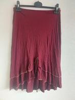Bordeaux Rode Rok met Volant - Maat M/L, Maat 38/40 (M), Paars, Ophalen of Verzenden, Knielengte