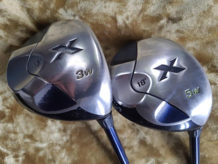 Callaway houten 3 (15gr) & 5 (18gr).  Nieuwe grip - 2x, Sport en Fitness, Golf, Gebruikt, Set, Callaway, Ophalen of Verzenden