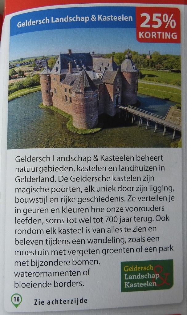 Kortingsbon Kastelen, Tickets en Kaartjes, Kortingen en Cadeaubonnen, Drie personen of meer, Overige typen, Kortingsbon