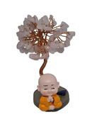Rozenkwarts geluksboom met Zen Boeddha monnik – Geluk boom, Info@abcwinkel.nl, Nieuw, Ophalen of Verzenden, X