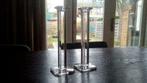 Kandelaar glas 2 stuks, Overige materialen, 25 tot 50 cm, Ophalen of Verzenden, Zo goed als nieuw