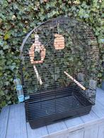 Vogelkooi voor kanarie,parkiet of lovebird, zwart, Dieren en Toebehoren, Ophalen, Gebruikt, Metaal, Vogelkooi
