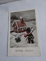 SCHOORSTEENVEGER  MET PADDESTOELEN, HOEFIJZER BIJ KLAVERBLAD, Verzamelen, Ophalen of Verzenden, Voor 1920, Feest(dag)