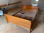 Mooi Houten Bed 160x200 met Elektrische Lattenbodem, Ophalen, Bruin, Tweepersoons, 200 cm