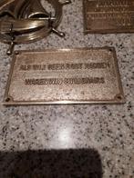 6 Koperen Maritieme Decoratie met Spreuken, Ophalen of Verzenden, Gebruikt