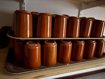 Vintage Bruine Kopjes - circa 30 stuks beschikbaar voor biedingen