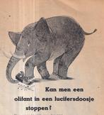 Retro reclame 1955 Sandoz horloge olifant luciferdoosje, Ophalen of Verzenden