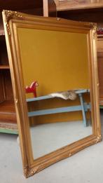 Vintage spiegel in Barokke gouden lijst, facet geslepen glas, Ophalen, Minder dan 50 cm, Gebruikt, Vintage
