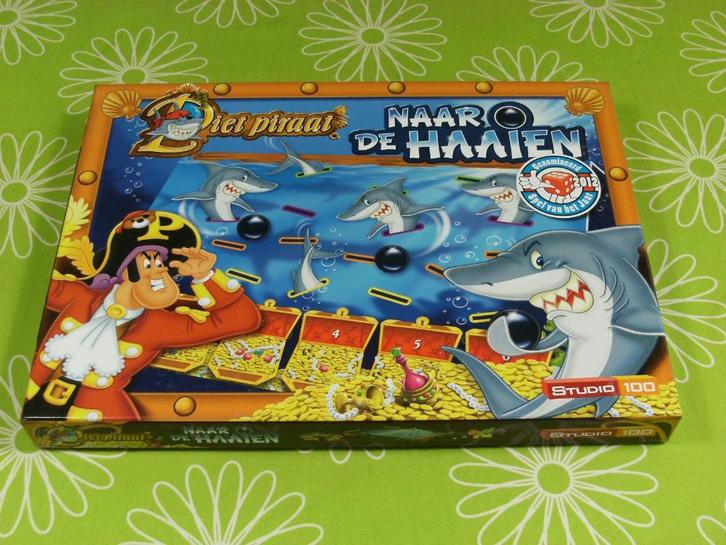 Piet Piraat - Naar de haaien, Hobby en Vrije tijd, Gezelschapsspellen | Bordspellen, Gebruikt, Een of twee spelers, Drie of vier spelers