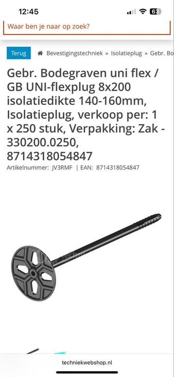 Gebr. Bodegraven Isolatiepluggen 8x200 - 250 stuks beschikbaar voor biedingen