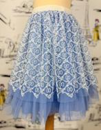 Gucci blauwe GG Garland rok maat 4 NIEUW!!, Gucci, Customercare@gucci.com, Jurk of Rok, Gucci