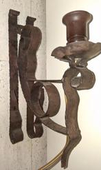 Smeedijzeren amsterdamse school wandlamp jaren 20, Antiek en Kunst, Antiek | Kandelaars, Ophalen of Verzenden