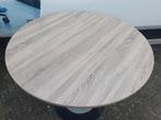 Hoge vergadertafel 120cm rond met nieuw blad naar keuze, Huis en Inrichting, Bureaus, Stabureau, Ophalen of Verzenden, Zo goed als nieuw
