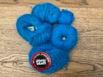 100% blauwe angora wol, Anny Blatt, totaal 47 gram, Hobby en Vrije tijd, Breien en Haken, Ophalen of Verzenden, Zo goed als nieuw