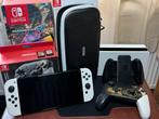 Nintendo Switch OLED + Games + Pro Controller + Case, Switch OLED, Met games, Ophalen of Verzenden, Zo goed als nieuw