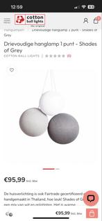Cotton Ball Lights Drievoudige Hanglamp - Shades of Grey, Ophalen of Verzenden, Zo goed als nieuw, Stof, Minder dan 50 cm