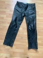 Leren broek, Ophalen, Zwart, Zo goed als nieuw, Maat 36 (S)