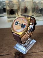 Vintage yema chronograaf 38mm, valjoux, perfect werkend, Ophalen, Zo goed als nieuw, Zwart, Android