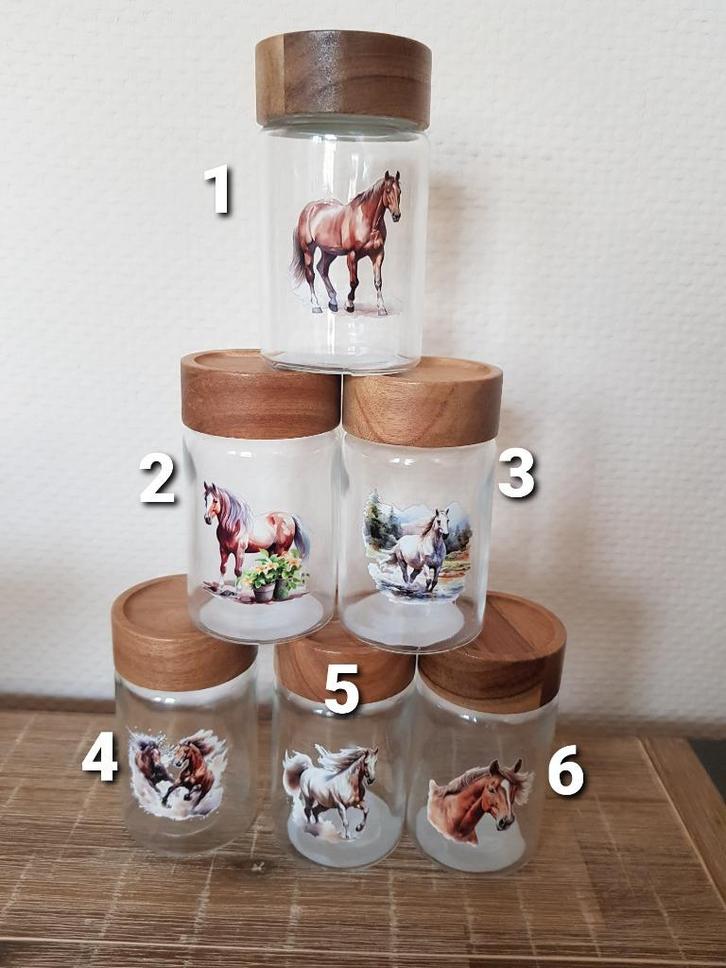 1001 dingen voorraadpotjes en paarden opdruk 2.50 p st NIEUW, Huis en Inrichting, Woonaccessoires | Overige, Nieuw, Ophalen of Verzenden