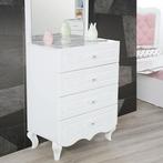 Nette witte make-up tafel met 4 lades, Huis en Inrichting, Kasten | Ladekasten, Ophalen, Overige materialen, 100 tot 150 cm, 50 tot 100 cm