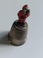 Vintage Vingerhoed met Kerstman, Verzamelen, Ophalen of Verzenden, Zo goed als nieuw, Zilver