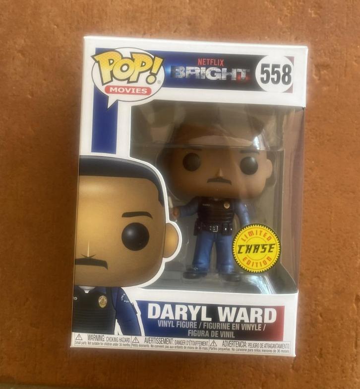 Funko Pop Movies Netflix Bright nr. 558 - Daryl Ward Chase, Verzamelen, Poppetjes en Figuurtjes, Nieuw, Ophalen of Verzenden