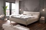 Tweepersoons modern bed Claudia met 2 lattenbodems, Modern Design, Verzenden, 140 cm, 200 cm