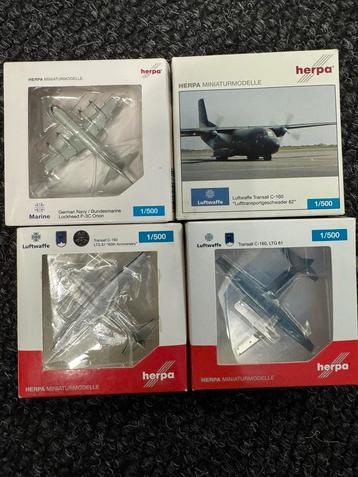 Herpa 1:500 Luftwaffe en Bundesmarine vliegtuigmodellen beschikbaar voor biedingen