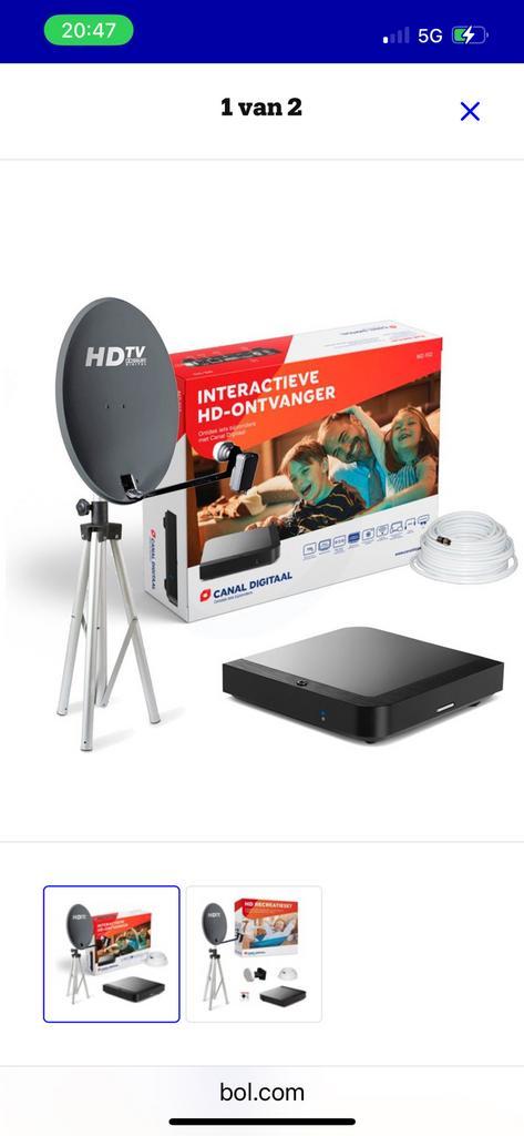 Canaal digitaal schotel, compleet met ontvanger, Audio, Tv en Foto, Schotelantennes, Zo goed als nieuw, Ophalen