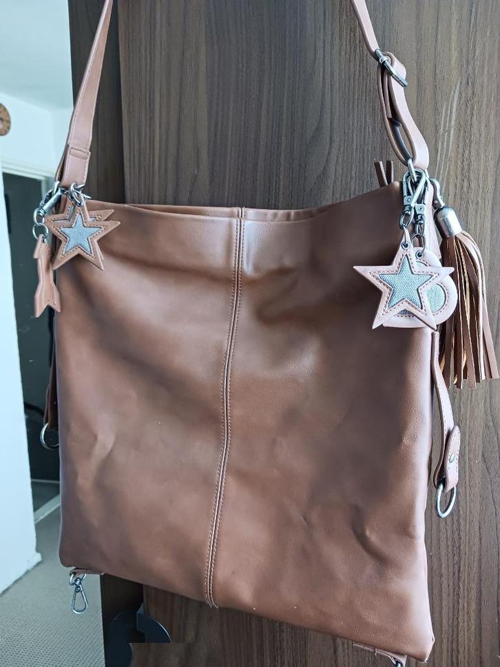 Dutch Arrows bruin leren tas, Sieraden, Tassen en Uiterlijk, Tassen | Damestassen, Zo goed als nieuw, Handtas, Bruin, Ophalen of Verzenden